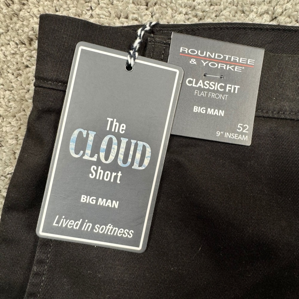 Roundtree & Yorke The Cloud Short Mens Classic Fit Stretch Black 52 NEW